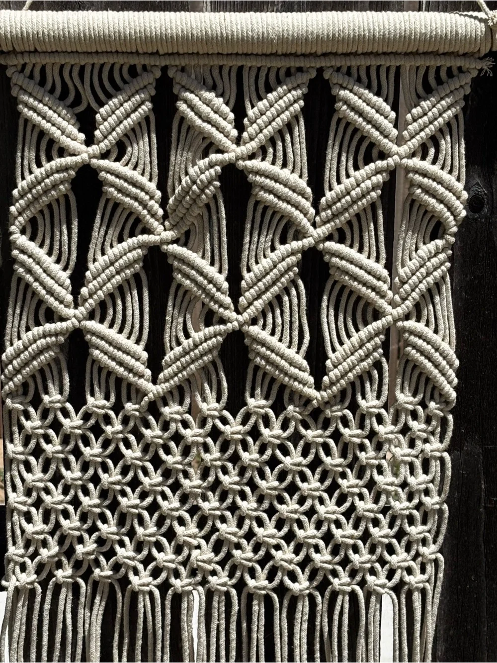 Handmade Cream Macrame Wall Hanging